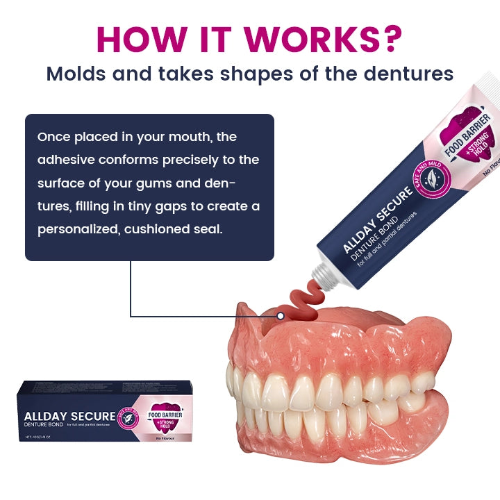 AllDay Secure Denture Bond (🔥LAST DAY SALE-60% OFF)